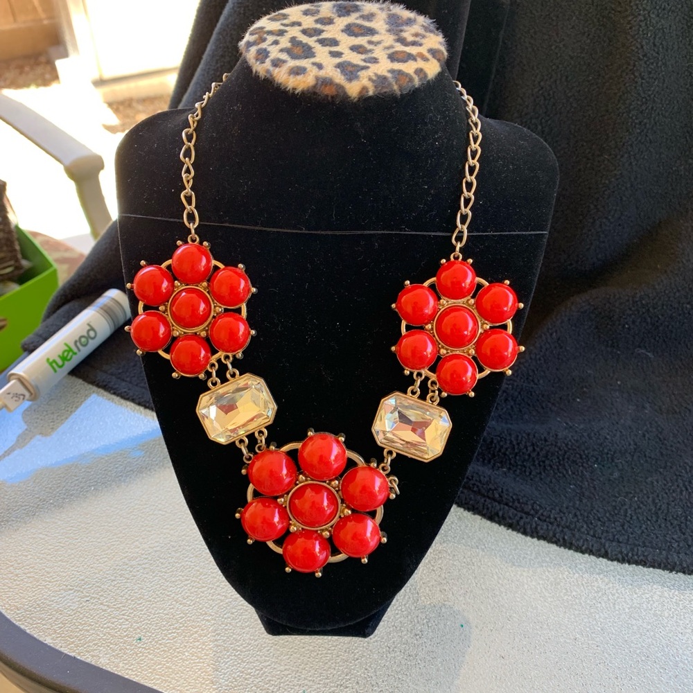 Red ,Gold Necklace